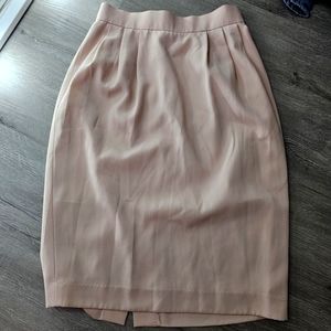 Vintage blush pink pencil skirt